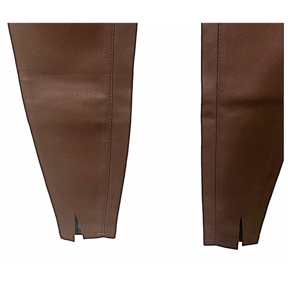 New Free People Jeans Brown Faux Leather Jeans Size 26 - Picture 15 of 17